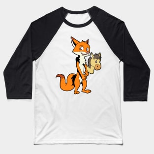 Fox Riding Hobby Horse - Hobby Horsing Baseball T-Shirt